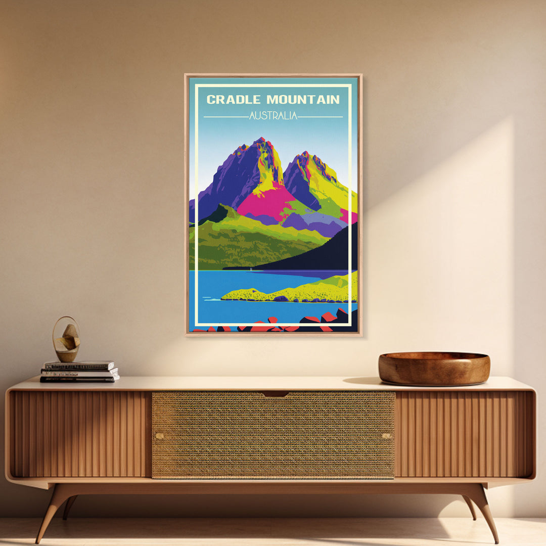 Cradle Mountain, Australia Travel Poster, Tasmania Wall Art, Travel Wall Print, Travel Poster, Travel Wall Art, Canvas Wall Print