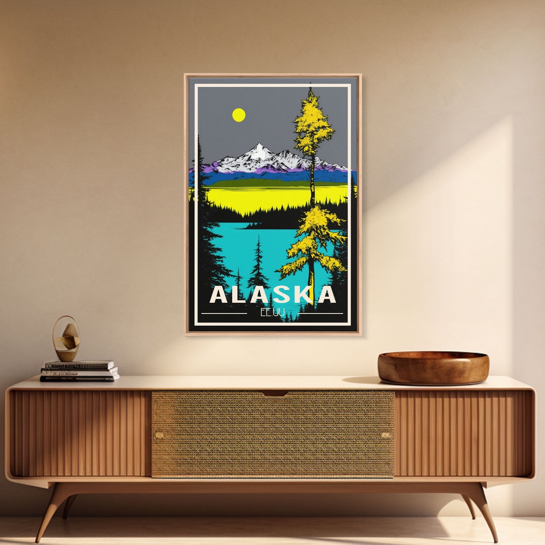 Alaska Print, Alaska Art, Alaska Wall Art, Travel Wall Print, Travel Poster, Travel Artwork, Travel Wall Art, Wall Poster, Canvas Wall Print