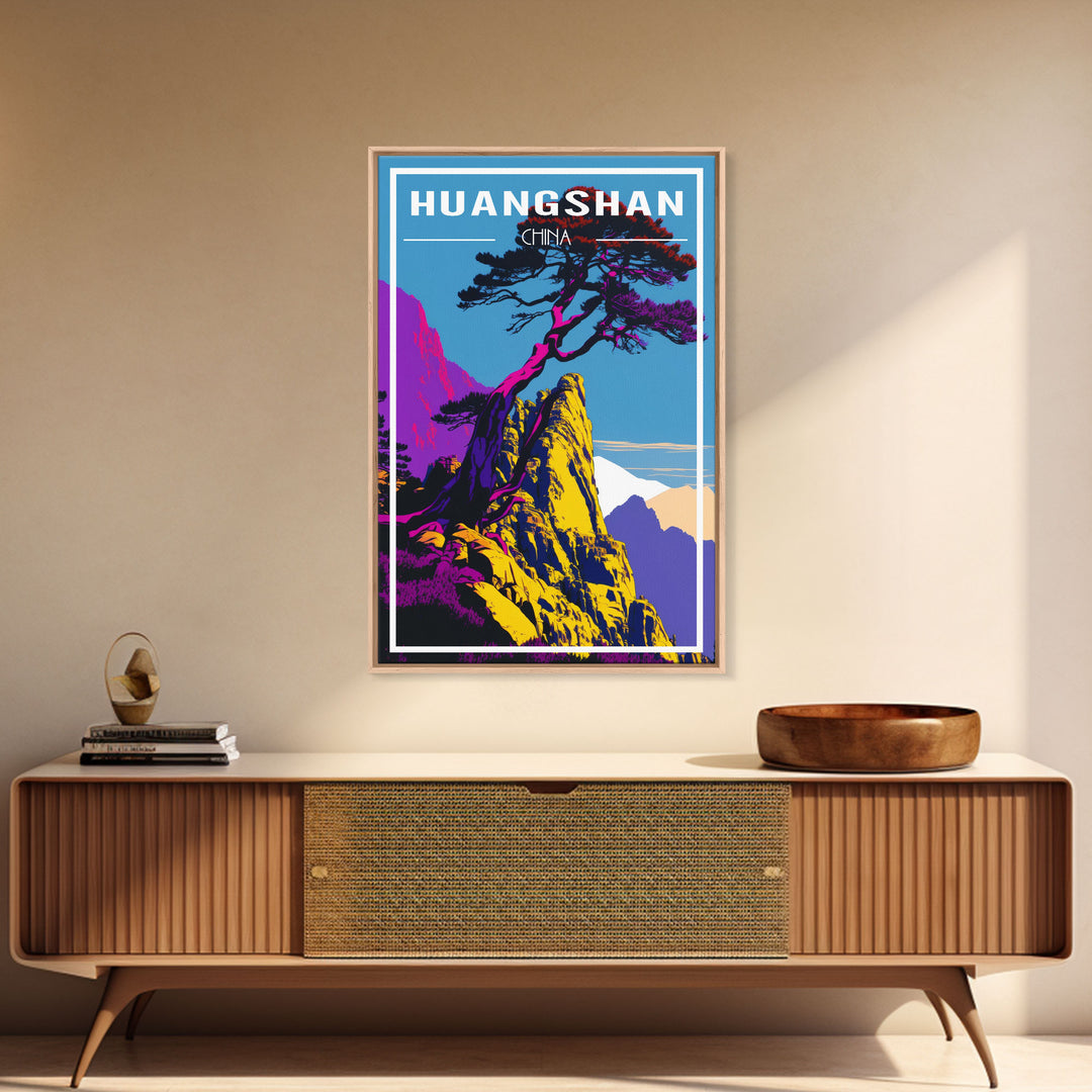 Huangshan Poster, China Wall Art, Asia Wall Poster, China Art, Travel Wall Print, Travel Poster, Travel Wall Art, Canvas Wall Print