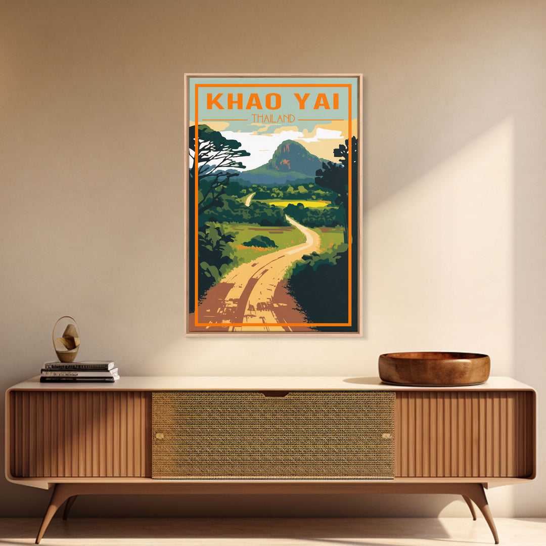 Khao Yai Wall Art, Thailand Art Print, Thai Wall Art, Asia Wall Print, Travel Wall Print, Travel Poster, Travel Wall Art, Canvas Wall Print