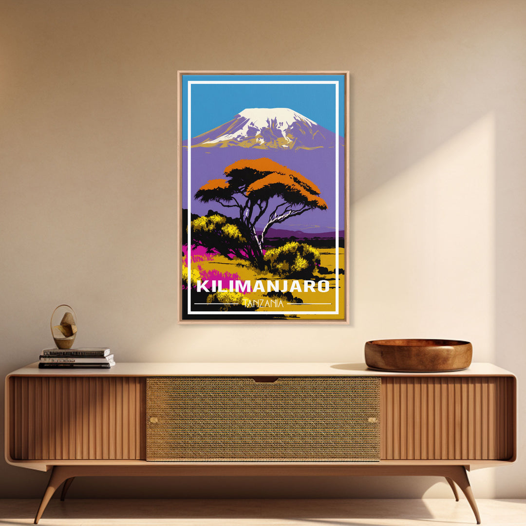 Mount Kilimanjaro Wall Art, African Poster, Tanzania Wall Art, Travel Wall Print, Travel Poster, Travel Wall Art, Canvas Wall Print