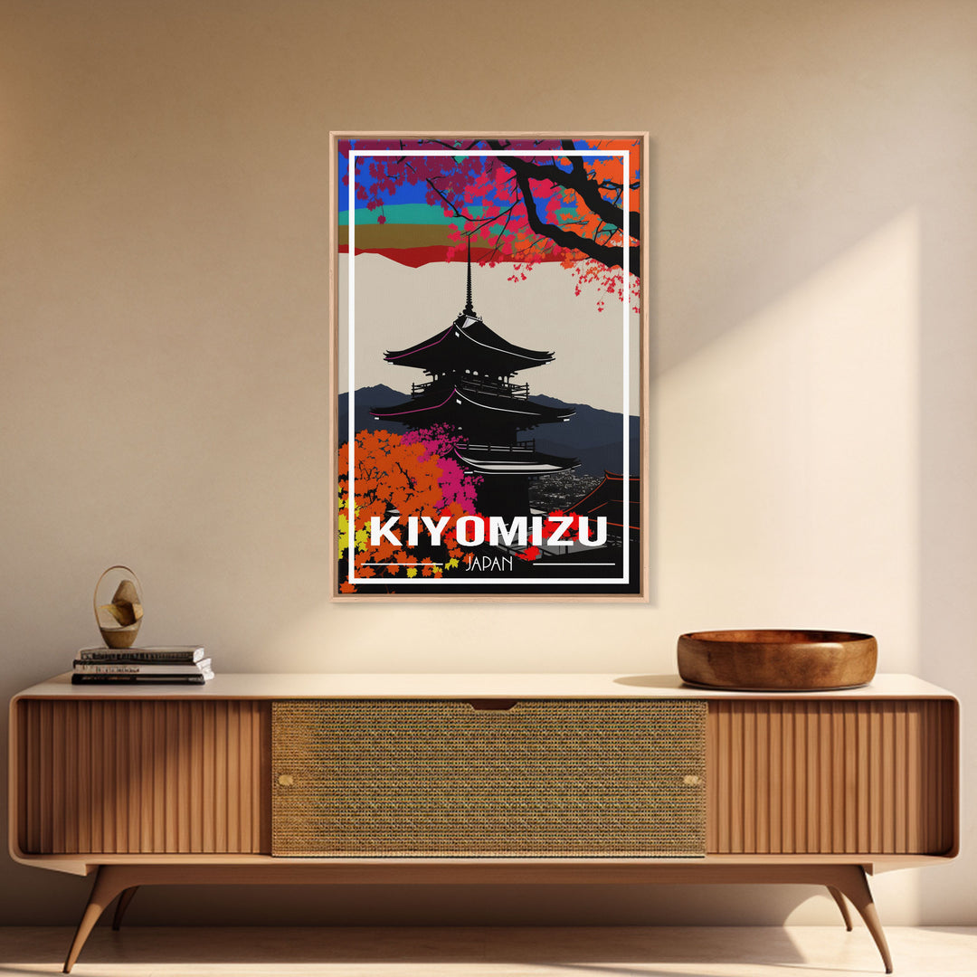 Kiyomizu Temple Wall Art, Japan Poster, Asia Wall Print, Travel Wall Print, Travel Poster, Travel Wall Art, Canvas Wall Print