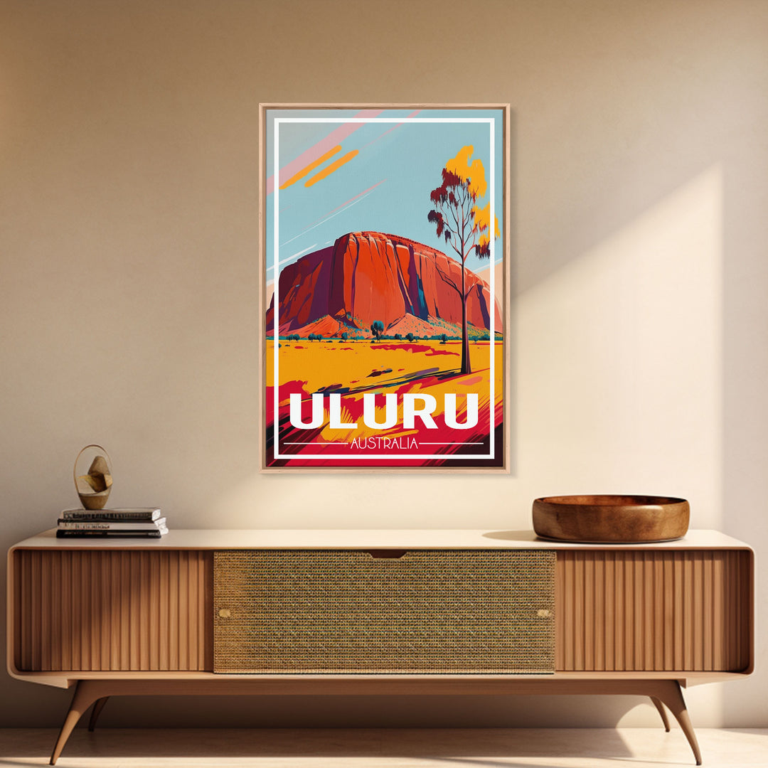 Uluru Wall Art, Red Centre, Australia Poster, Australia Wall Print, Travel Wall Print, Travel Poster, Travel Wall Art, Canvas Wall Print