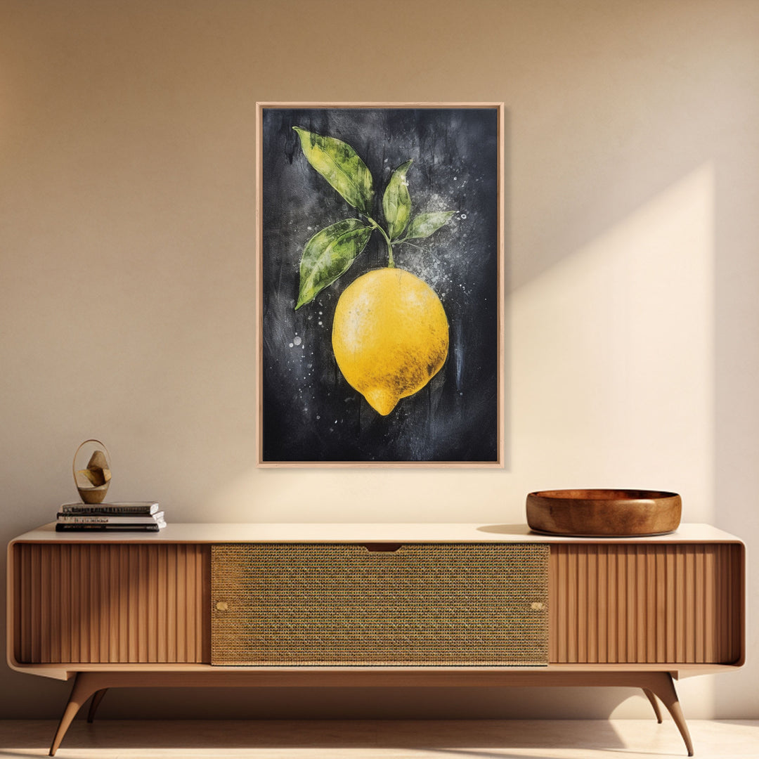 LEMON Art Canvas Print - Unframed Oil Print - Print Still Life Original - Small Still Life Painting Print-  Lemon Art Print - Fruit Art