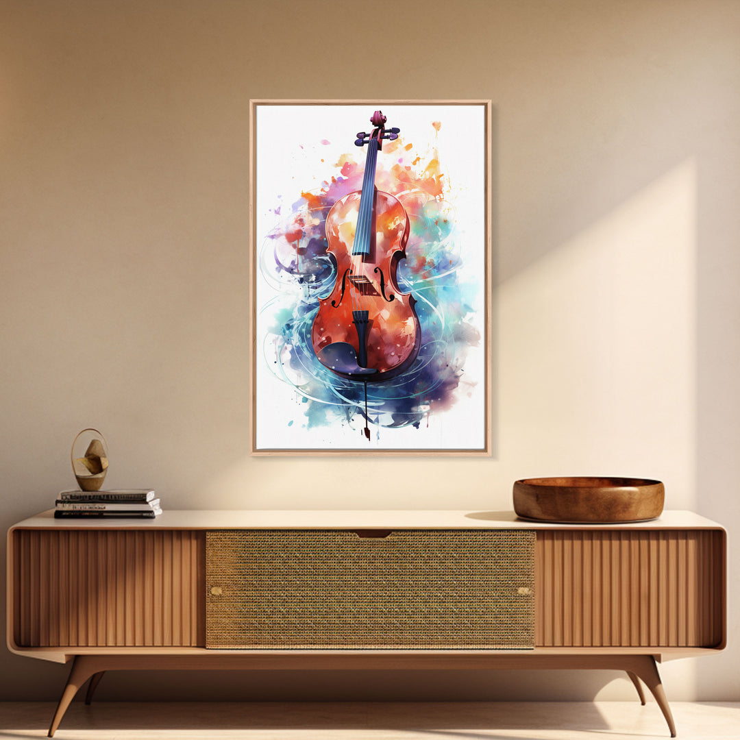 Galaxy Cello Gift, Banjo Wall Art Canvas Print, Stringed Instruments, Cello Art, Banjo Poster Print, Cello Gifts, Musical Art