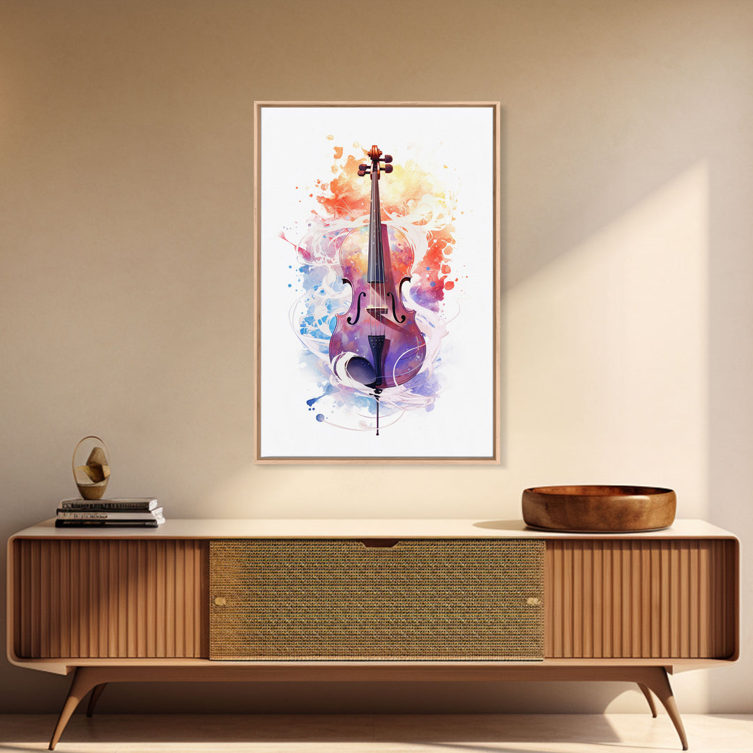 Galaxy Cello Gift, Banjo Wall Art Canvas Print, Stringed Instruments, Cello Art, Banjo Poster Print, Cello Gifts, Musical Art