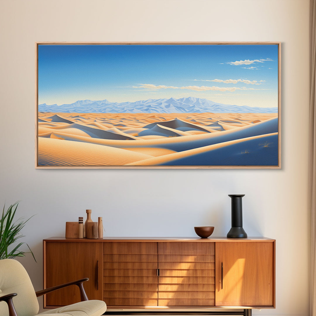 Desert Art, Framed Canvas Print, Landscape Painting, Poster Art, Desert Art Print, Saharan Desert, Sahara, Southwestern Art, Boho Decor