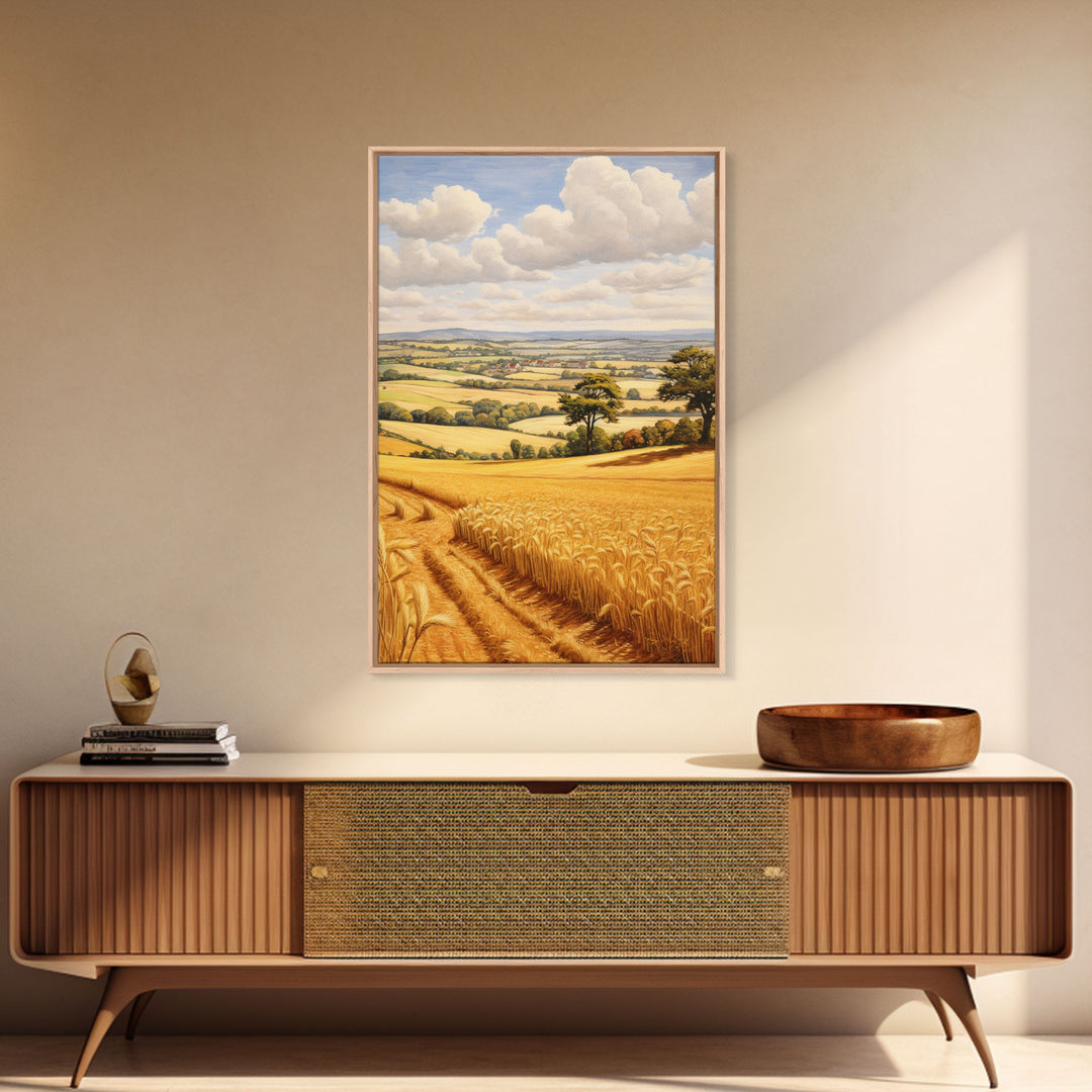 Wheat Field Print, Countryside Wall Art, Farm Wall Art, Canvas Print, Wall Art, Vertical Art, Farmhouse Wall Decor, Bedroom Prints, RV Decor