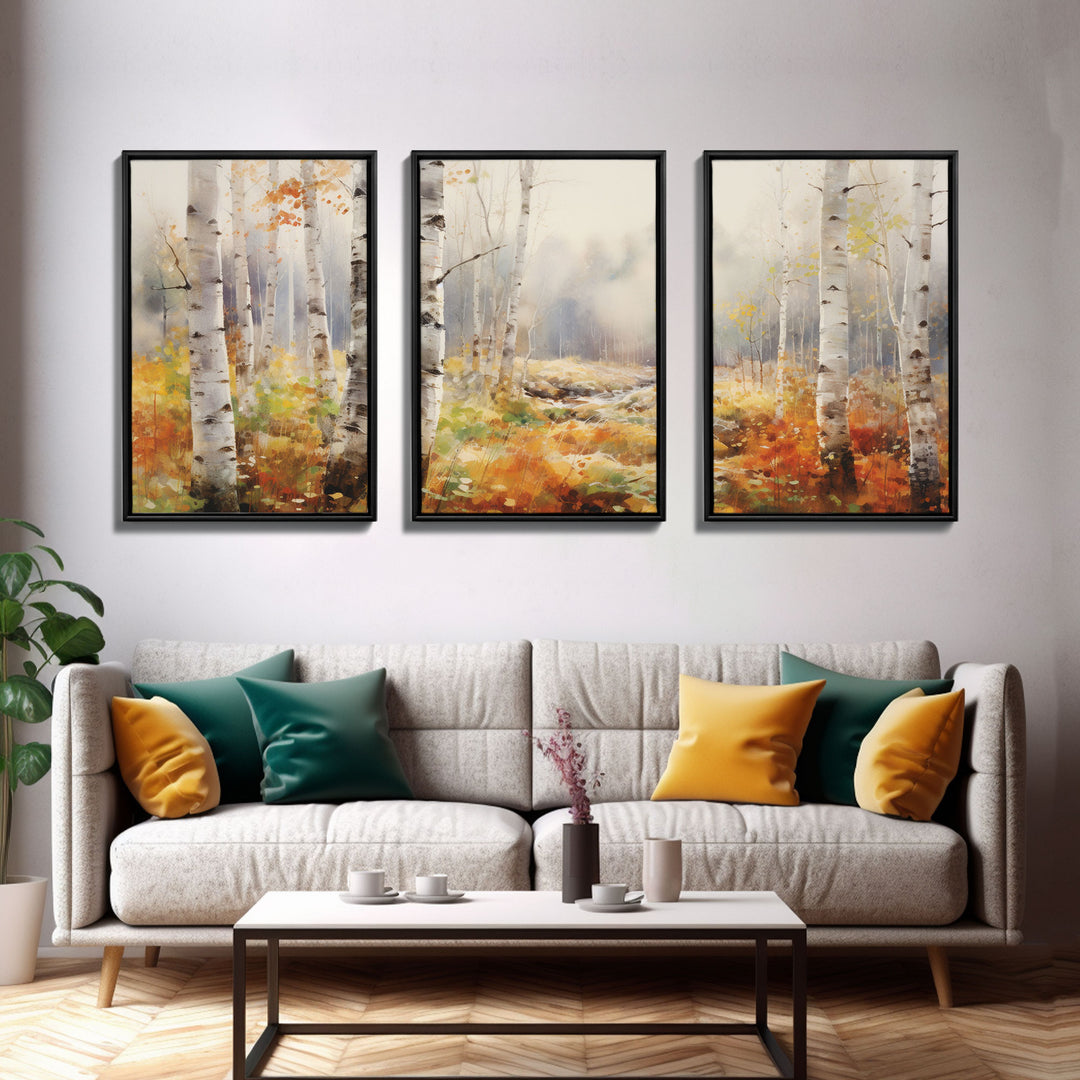 Trees Art Print, Nature Art, Forest Wall Art, Canvas Print, Wall Art, 3 Piece Wall Art, Farmhouse Wall Decor, Kitchen Wall Art, Bedroom Art