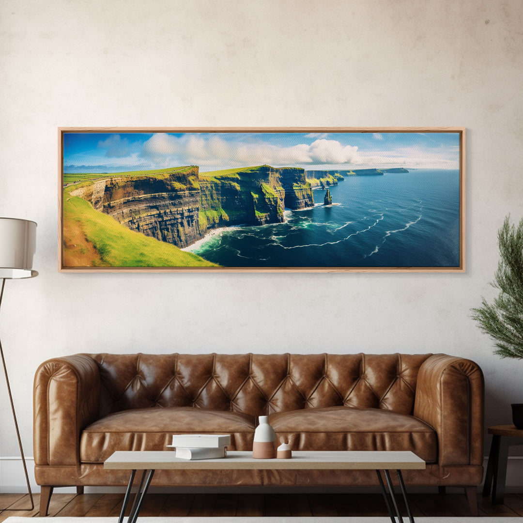 Panoramic of the Cliffs Of Moher Ireland, Extra Large Wall Art, Panoramic Wall Art, Panoramic Print, Landscape Photography, Landscape Print