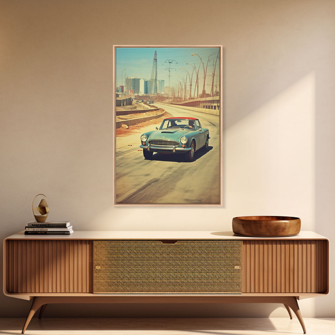 Classic Car Wall Art, Canvas Print, Wall Hanging, Portrait Art, Car Lover Gift, Sports Car Wall Art, Appreciation Gift, Apartment Wall Decor