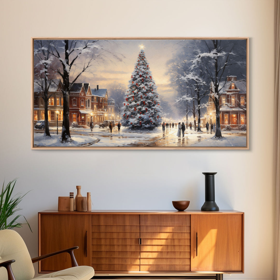 The Christmas Winter Wonderland Framed Canvas Print - Christmas Decoration - Christmas Art - Christmas Living Room Decor Christmas Wall Art