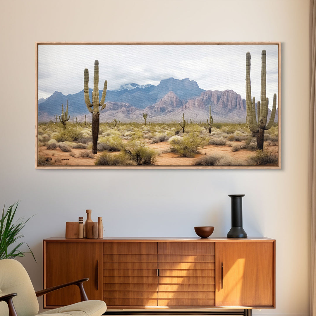 Desert Wall Art, Desert Decor, Framed Canvas Print, Desert Photography, Cactus Wall Art, Southwestern Decor, Landscape Prints, Boho Wall Art