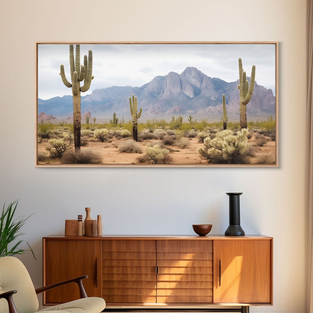 Desert Wall Art, Desert Decor, Framed Canvas Print, Desert Photography, Cactus Wall Art, Southwestern Decor, Landscape Prints, Boho Wall Art