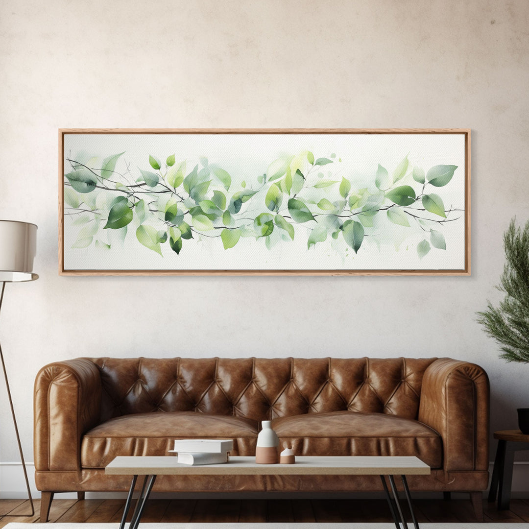 Botanical Art Print - Framed Canvas Print - Eucalyptus Art - Garden Print - Large Gallery Wrap Ready To Hang Wall Art, Optional Frame