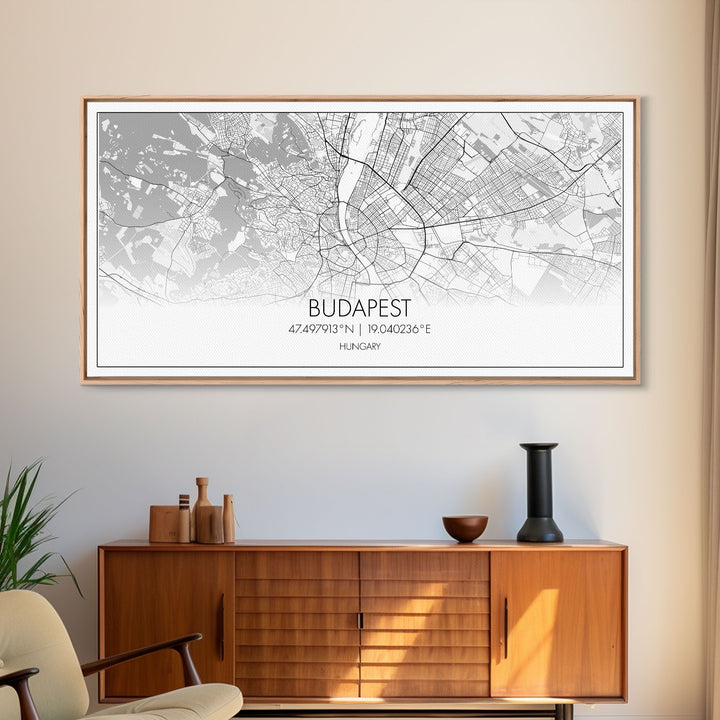 Budapest Street Map, Hungary Map, Map Print, Modern Art, Wall Art, Canvas Art, Moving Gifts, Gift For New Home, Guest Room Decor, Prints