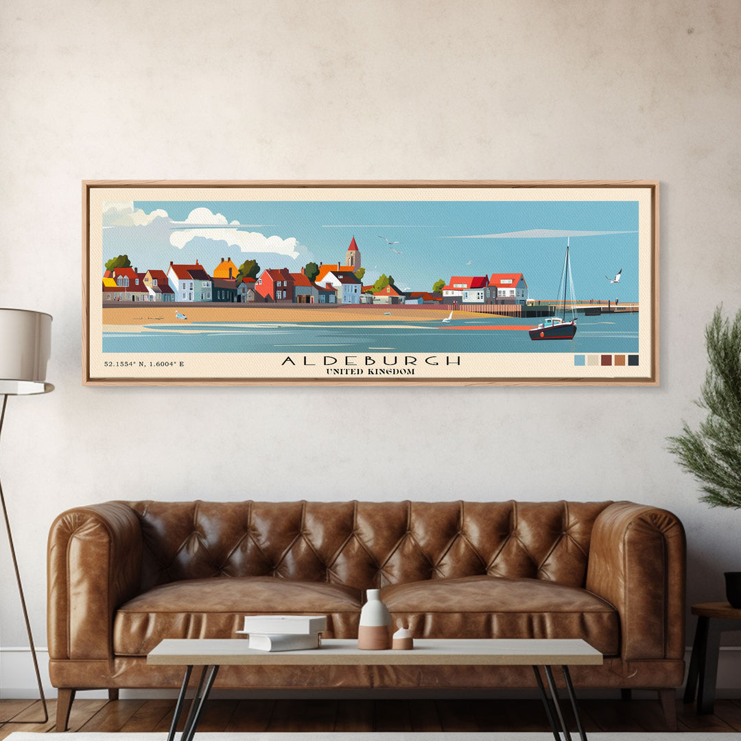 Aldeburgh, United Kingdom Panoramic Print, Vacation Gift, United Kingdom Wall Art, Vacation Wall Art, Vacatation Memories, Beach Decor, Beach Or Lakehouse Art