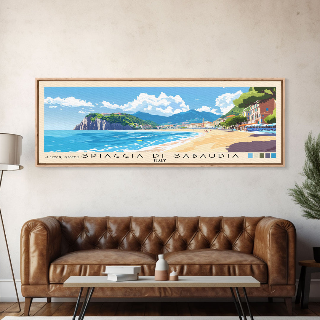 Spiaggia di Sabaudia, Italy Panoramic Print, Vacation Gift, Italy Wall Art, Vacation Wall Art, Vacatation Memories, Beach Decor, Beach Or Lakehouse Art