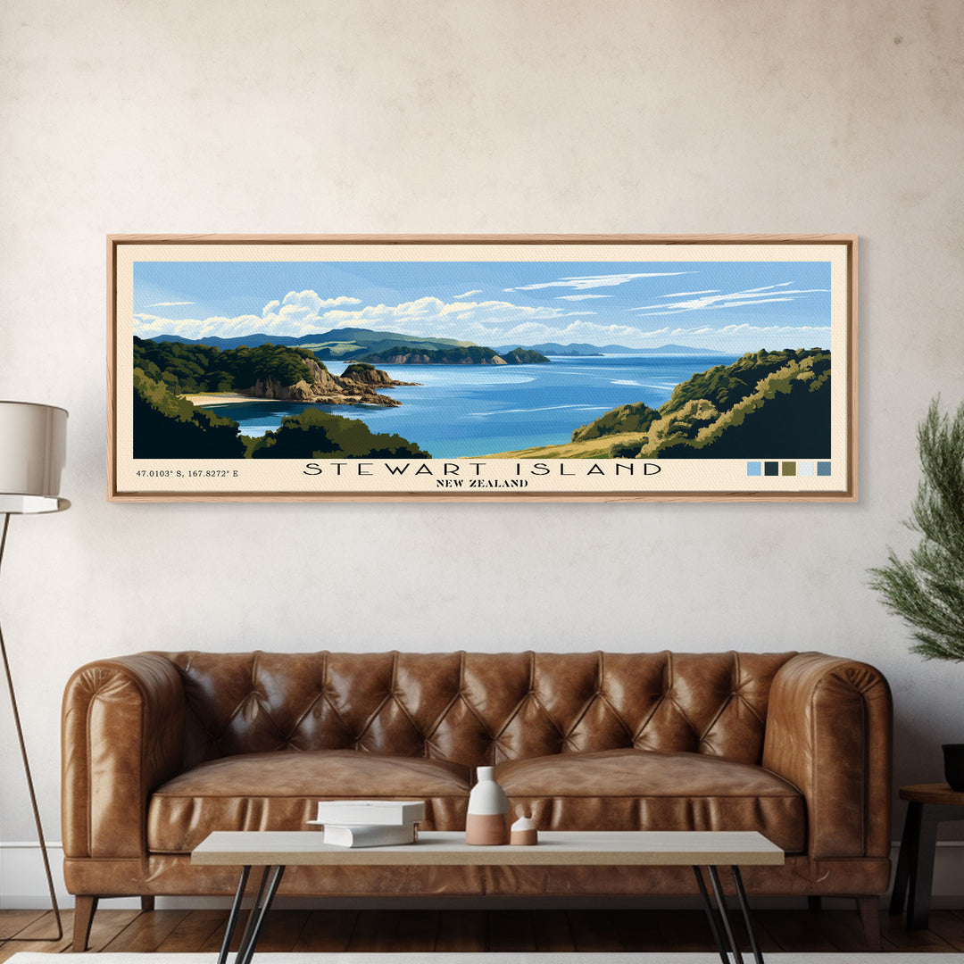 Stewart Island, New Zealand Panoramic Print, Vacation Gift, New Zealand Wall Art, Vacation Wall Art, Vacatation Memories, Beach Decor, Beach Or Lakehouse Art