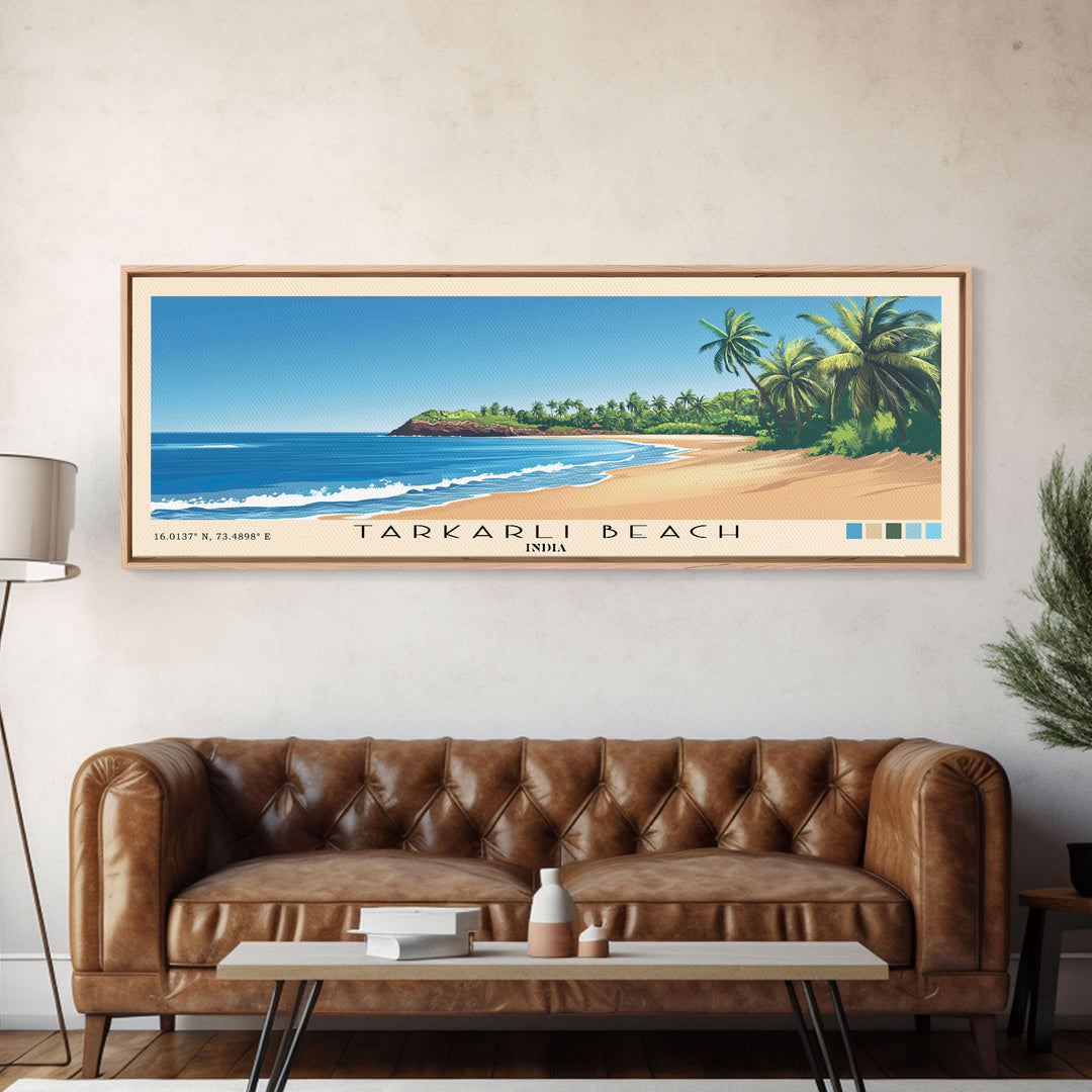 Tarkarli Beach, India Panoramic Print, Vacation Gift, India Wall Art, Vacation Wall Art, Vacatation Memories, Beach Decor, Beach Or Lakehouse Art