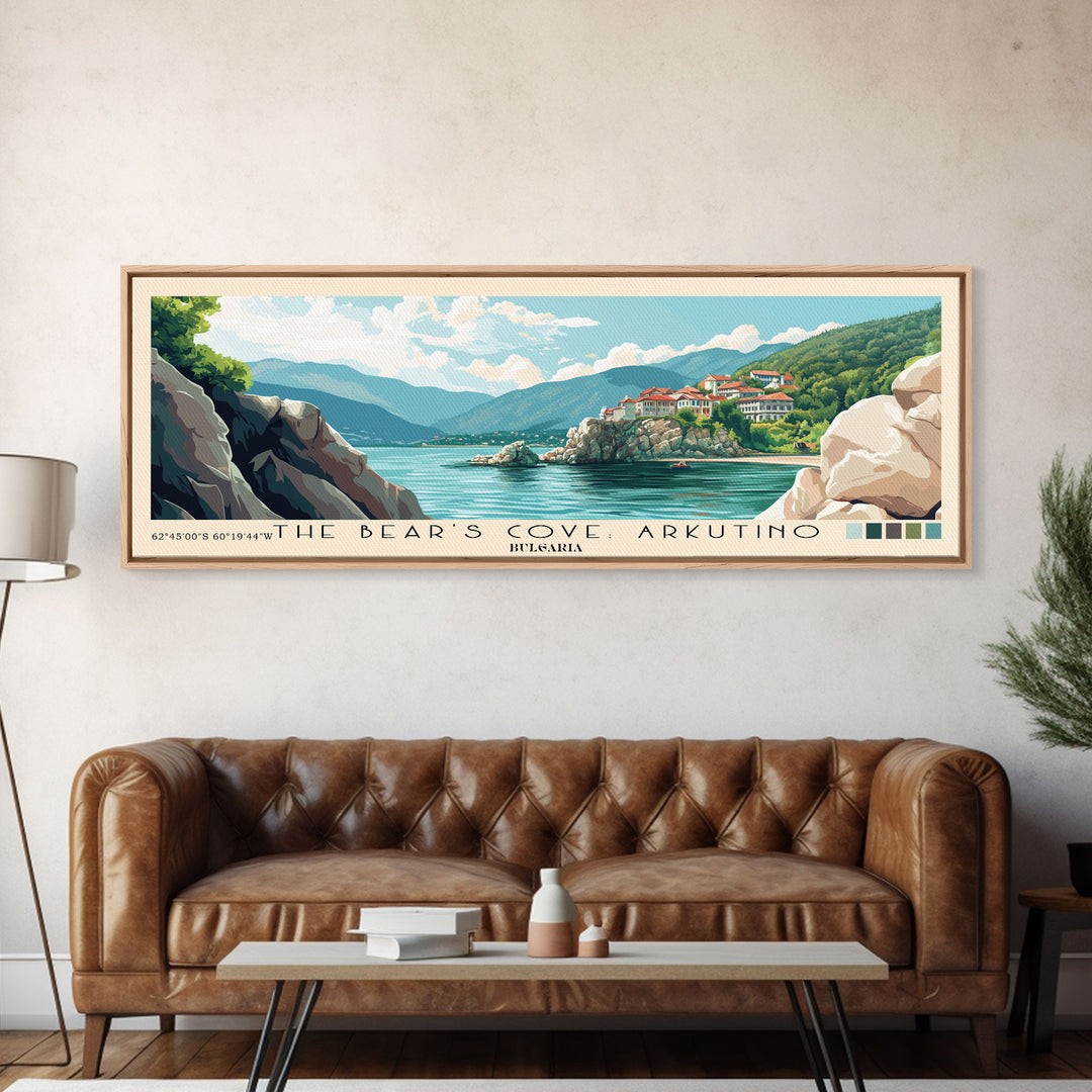 The Bear’s Cove: Arkutino, Bulgaria Panoramic Print, Vacation Gift, Bulgaria Wall Art, Vacation Wall Art, Vacatation Memories, Beach Decor, Beach Or Lakehouse Art