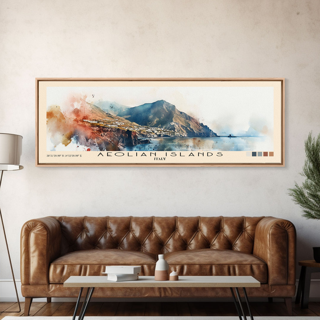 Aeolian Islands, Italy Watercolor Print, Vacation Gift, Italy Wall Art, Vacation Wall Art, Vacatation Memories, Beach Decor, Beach Or Lakehouse Art