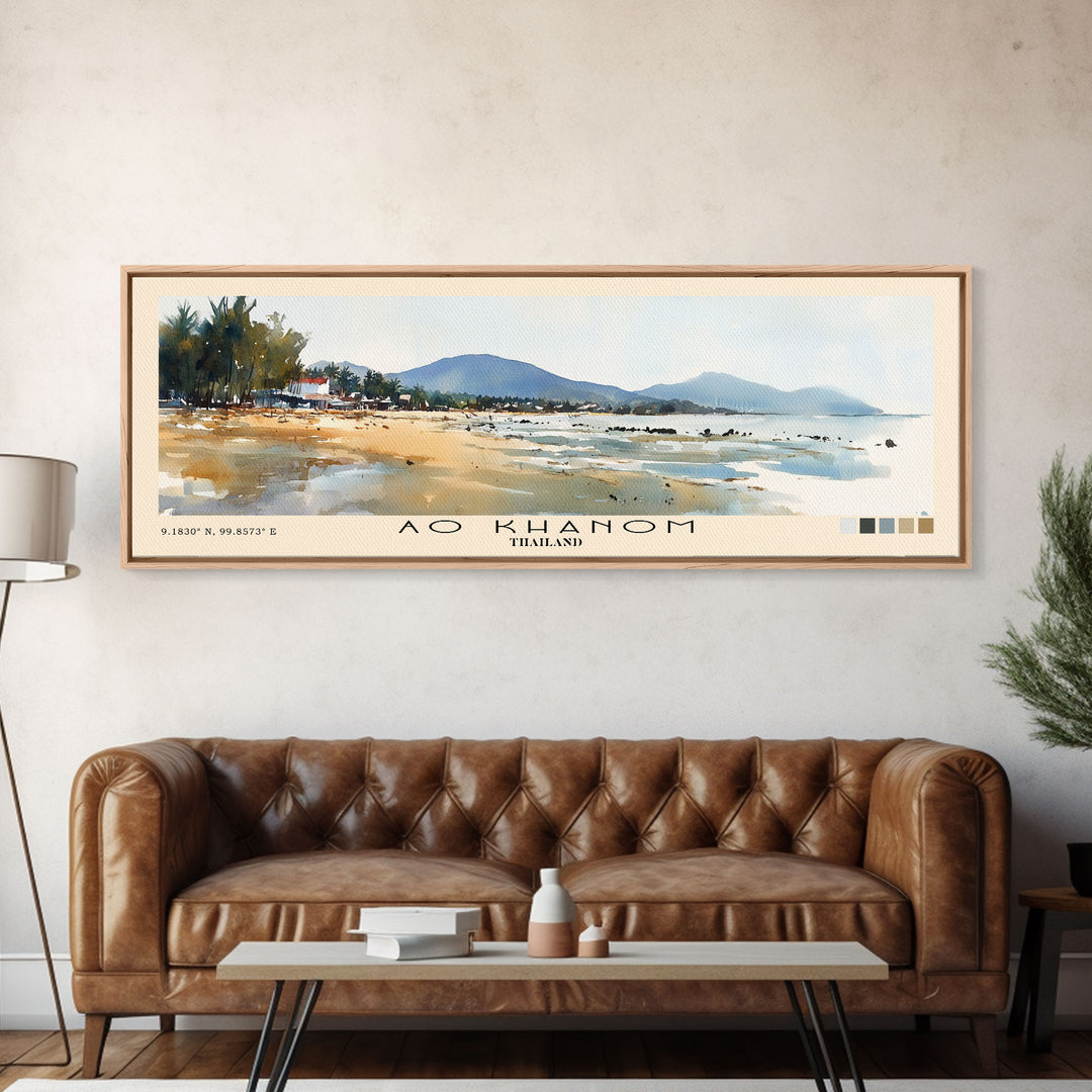 Ao Khanom, Thailand Watercolor Print, Vacation Gift, Thailand Wall Art, Vacation Wall Art, Vacatation Memories, Beach Decor, Beach Or Lakehouse Art