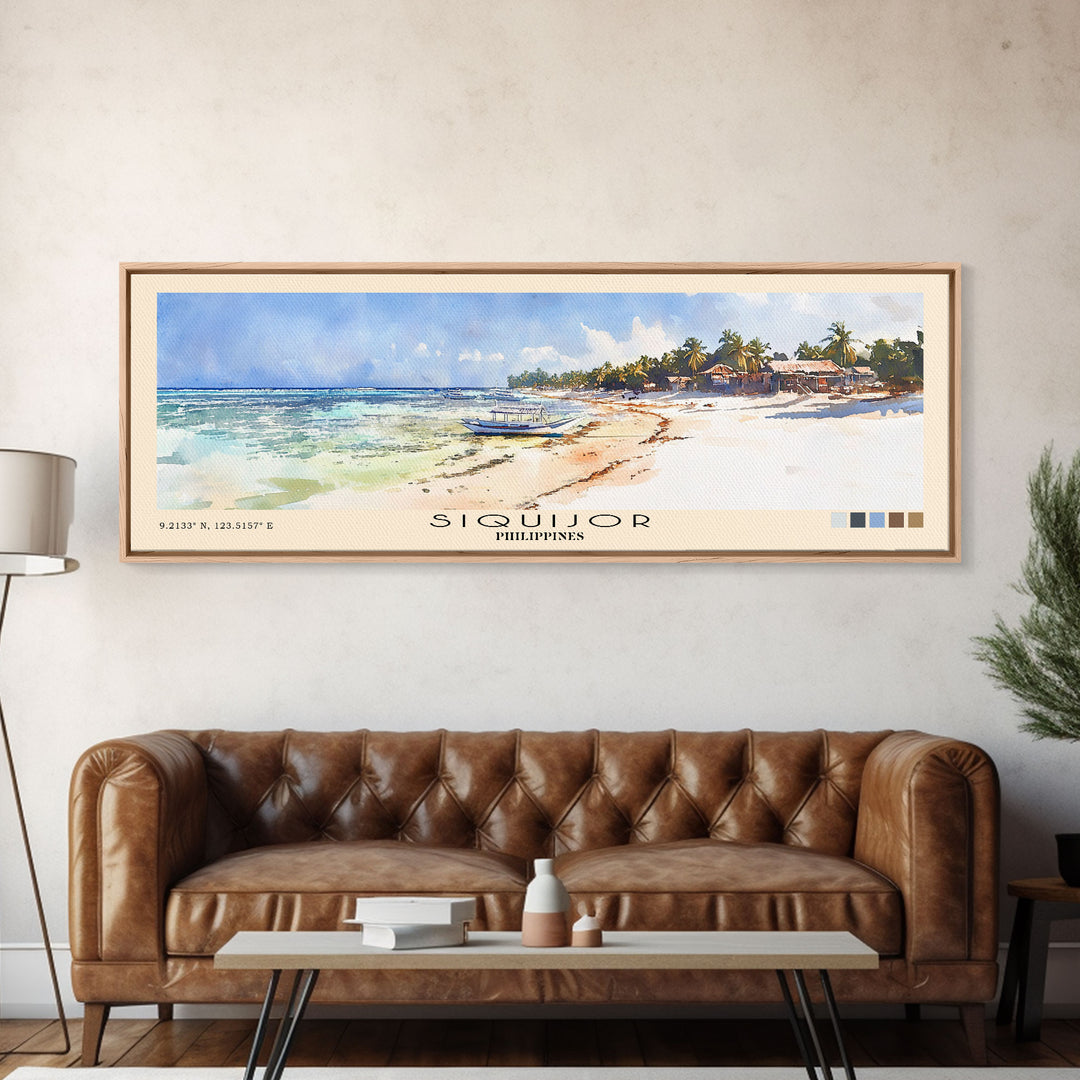 Siquijor, Philippines Watercolor Beach Print, Vacation Gift, Philippines Wall Art, Beach Painting, Beach Decor, Beach Painting