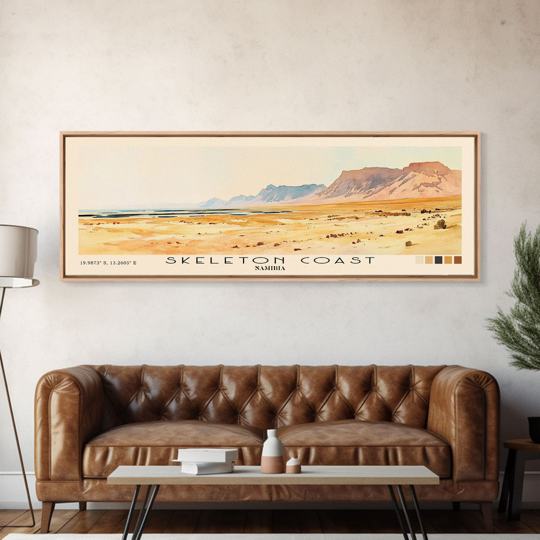 Skeleton Coast, Namibia Watercolor Print, Vacation Gift, Namibia Wall Art, Vacation Wall Art, Vacatation Memories, Beach Decor, Beach Or Lakehouse Art