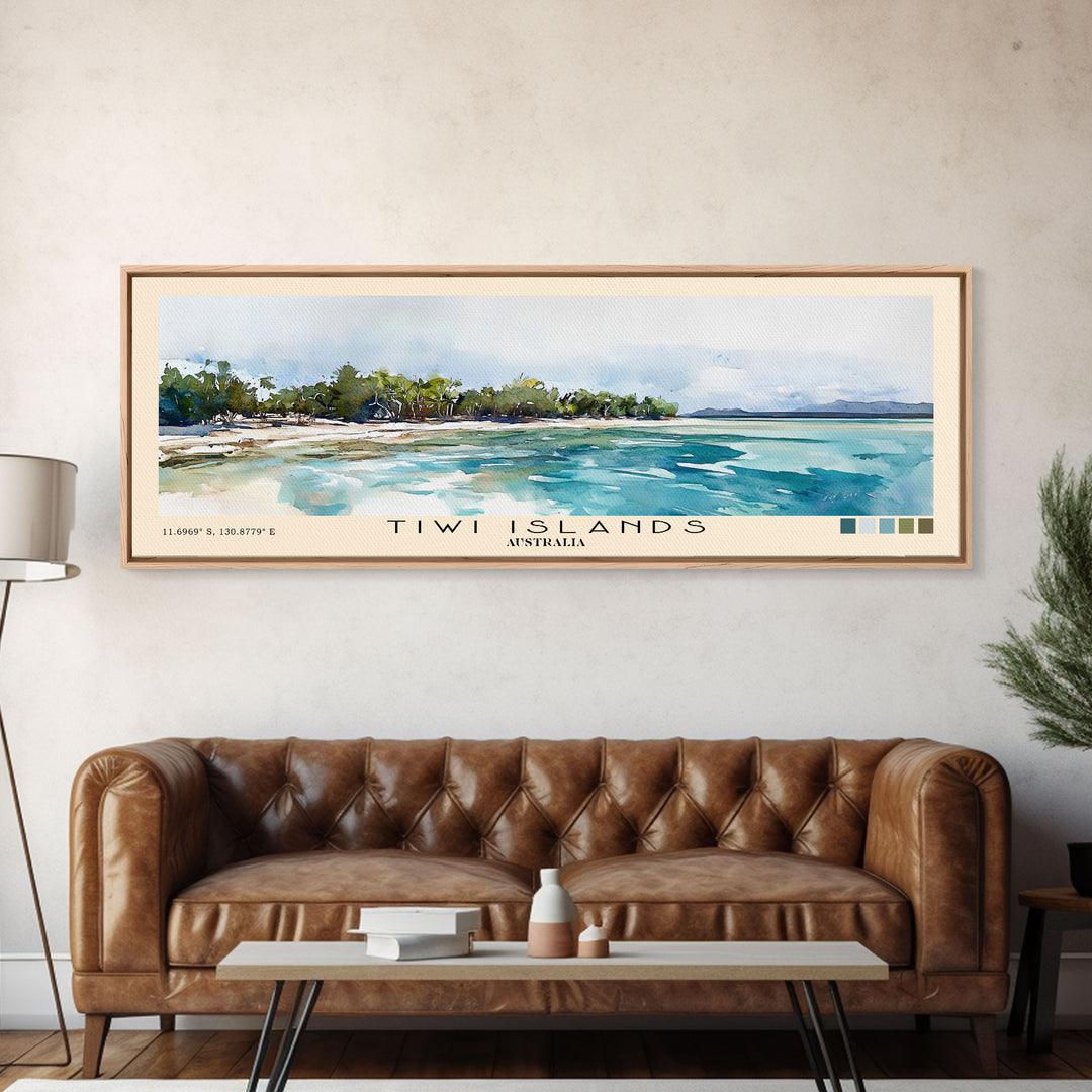 Tiwi Islands, Australia Watercolor Beach Print, Vacation Gift, Australia Wall Art, Beach Painting, Beach Decor, Beach Painting