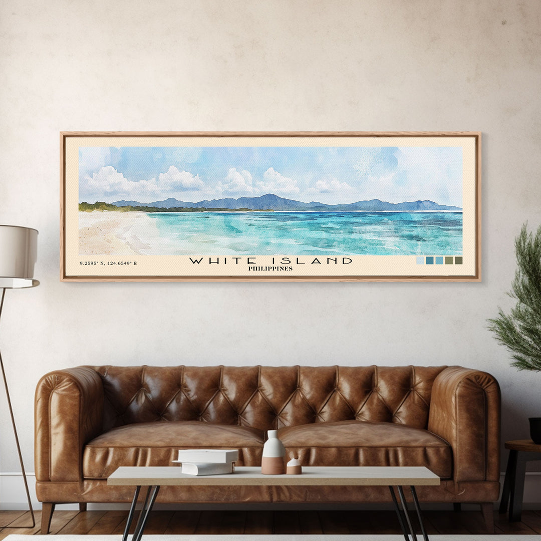 White Island, Philippines Watercolor Print, Vacation Gift, Philippines Wall Art, Vacation Wall Art, Vacatation Memories, Beach Decor, Beach Or Lakehouse Art