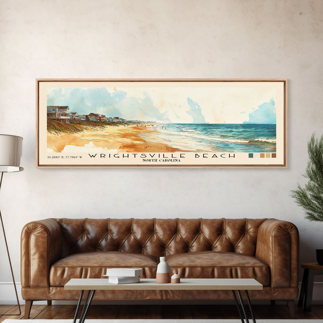 Wrightsville Beach, North Carolina Watercolor Print, Vacation Gift, North Carolina Wall Art, Beach Painting, Beach Decor, Beach Or Lakehouse Art