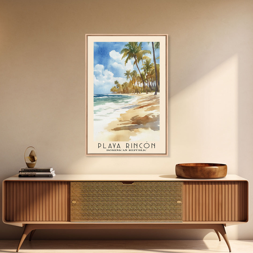 Playa Rincón, Dominican Republic Watercolor Print, Vacation Gift, Dominican Republic Wall Art, Vacation Wall Art, Vacatation Memories, Beach Decor, Beach Or Lakehouse Art