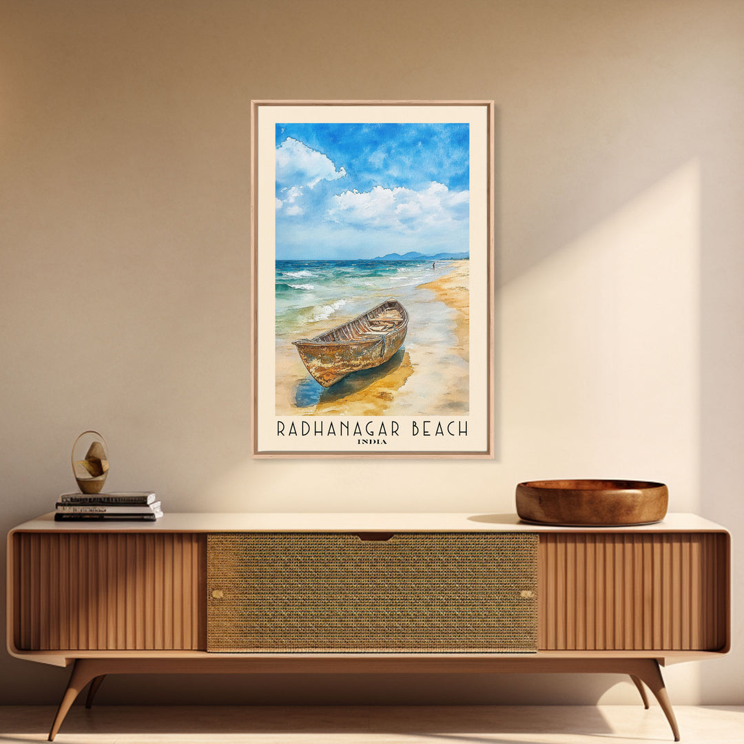 Radhanagar Beach, India Watercolor Print, Vacation Gift, India Wall Art, Beach Painting, Beach Decor, Beach Or Lakehouse Art