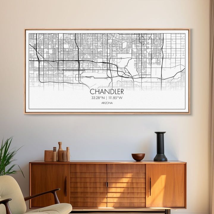 Chandler Street Map, Arizona Map, Map Print, Modern Art, Wall Art, Canvas Art, Office Décor, Prints Wall Art, Farmhouse Prints, Room Décor