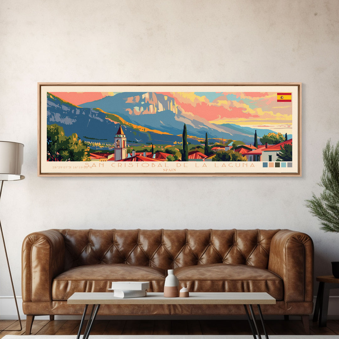 San Cristobal Dominican Republic Travel Art, City Art, Framed Canvas Print or Metal Wall Art, Europe Travel Poster, Panoramic Wall Art, Extra Wide Wall Art