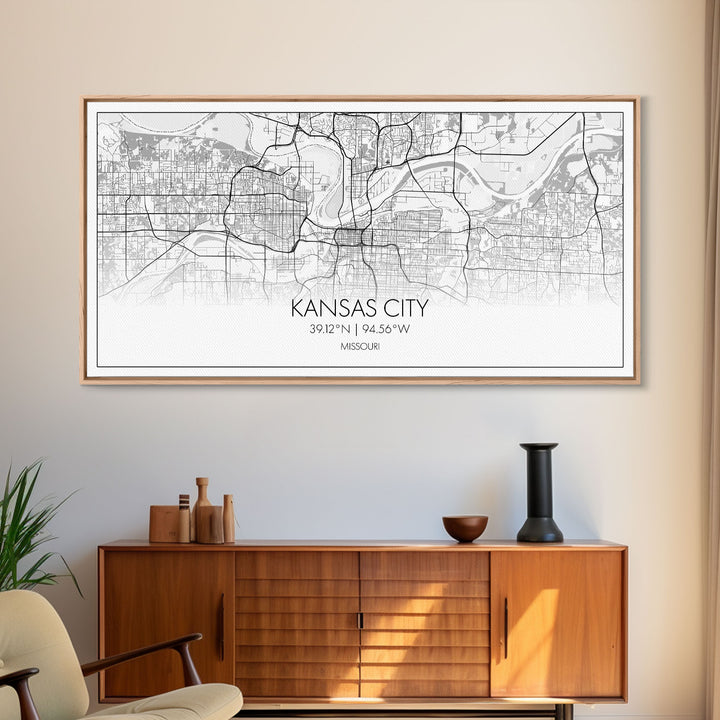 Kansas City Map, Missouri Map, Map Art, Modern Art, Wall Art, Canvas Art, Country Wall Art, Farmhouse Wall Décor, Gift For Couples, Room Art