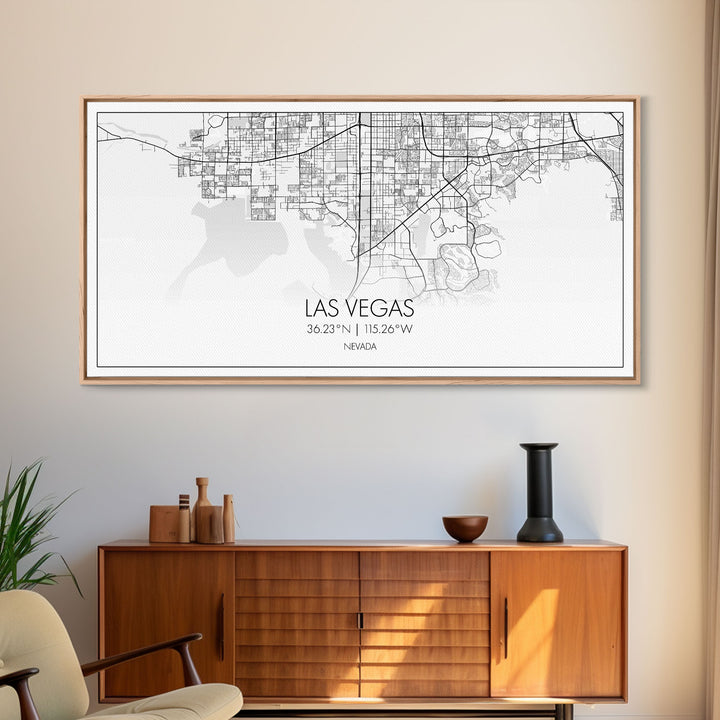 Las Vegas City Map, Nevada Map, Map Art, Modern Art, Wall Art, Canvas Art, Rustic Wall Décor, Minimalist Wall Art, Anniversary Gift, Office