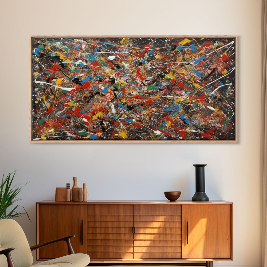 Cool Wall Art, Abstract Canvas Print, Modern Wall Decor, Jackson Pollock Style Wall Art, Abstract Decor, Abstract Expressionism