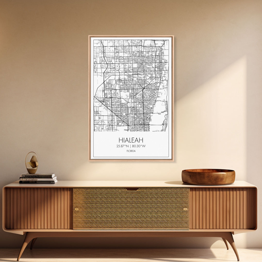 Hialeah Street Map, Nevada Map, City Map Art, Minimalist Wall Art, Wall Art, Canvas Print, Office Wall Art, Teen Gift, Travel Wall Print