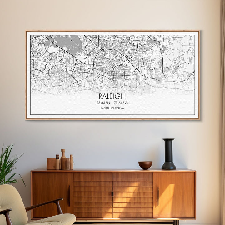 Raleigh City Map, North Carolina Art, Map Print, Minimalist Wall Art, Wall Art, Canvas Art, Gift For Couple, Man Cave Wall Art, Rustic Art