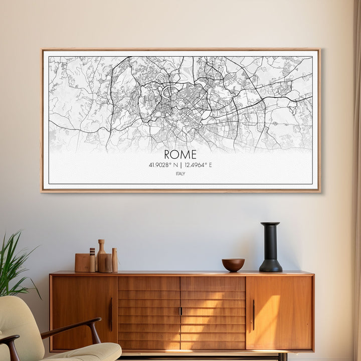 Rome City Map, Italy Art, Map Print, Minimalist Wall Art, Wall Art, Canvas Art, European Wall Art, New Home Gift, Landscape Wall Art, Prints