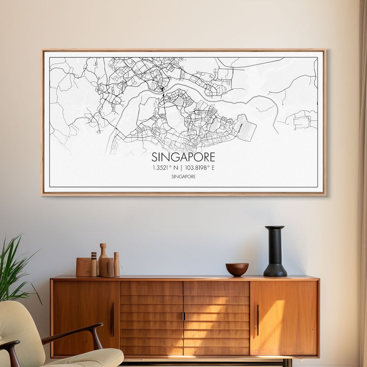 Singapore City Map, Singapore Art, Map Print, Modern Wall Art, Wall Art, Canvas Art, Asian Wall Art, Home Décor Prints, Over Bed Wall Décor