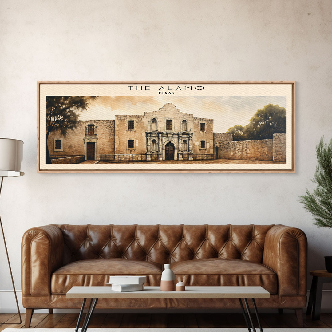 The Alamo Travel Print Wall Art, Travel Poster Print, Retro Style COUNTRY Home Decor, Wall Hanging, Travel Gift Idea, Unique Metal Art