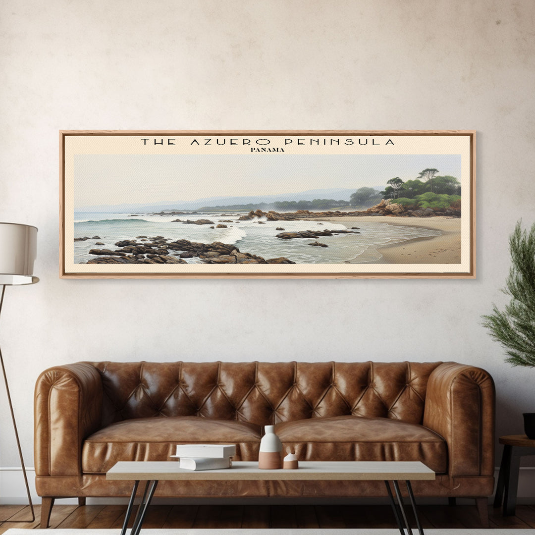 The Azuero Peninsula COUNTRY | Framed Travel Poster Canvas Print | Trendy Wall Art | Watercolor Painting | Living Room Art | Unique Art