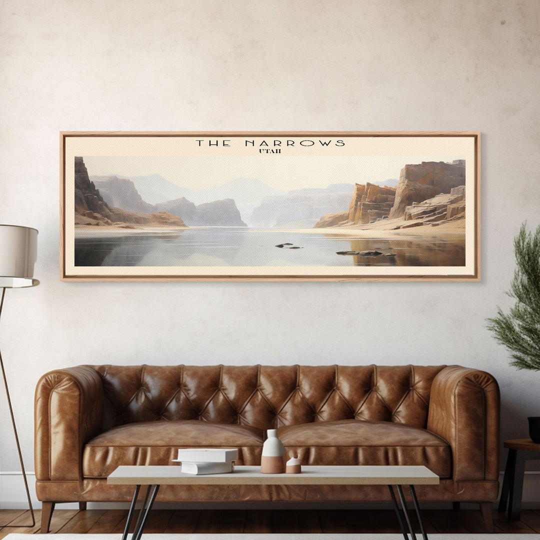 The Narrows Travel Poster Print, Framed Canvas Wall Art, Metal Wall Art, COUNTRY art, Gift For Him, Travel Wall Art, Travel Lover Gift