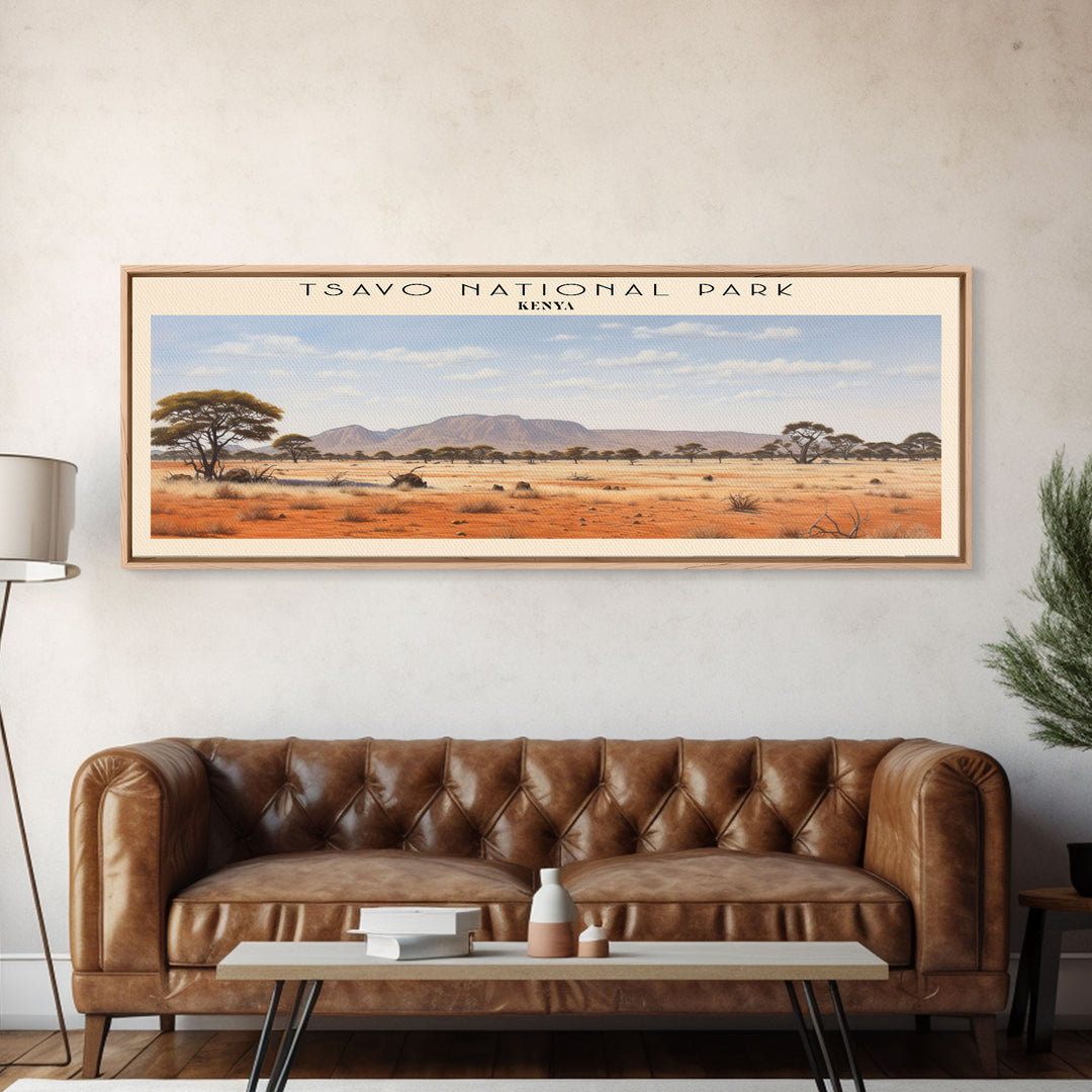 Tsavo National Park Wall Art Travel Poster Print, Gift For Travel Lover, Vacation Gift, COUNTRY Wall Art, Home Decor, Original Art