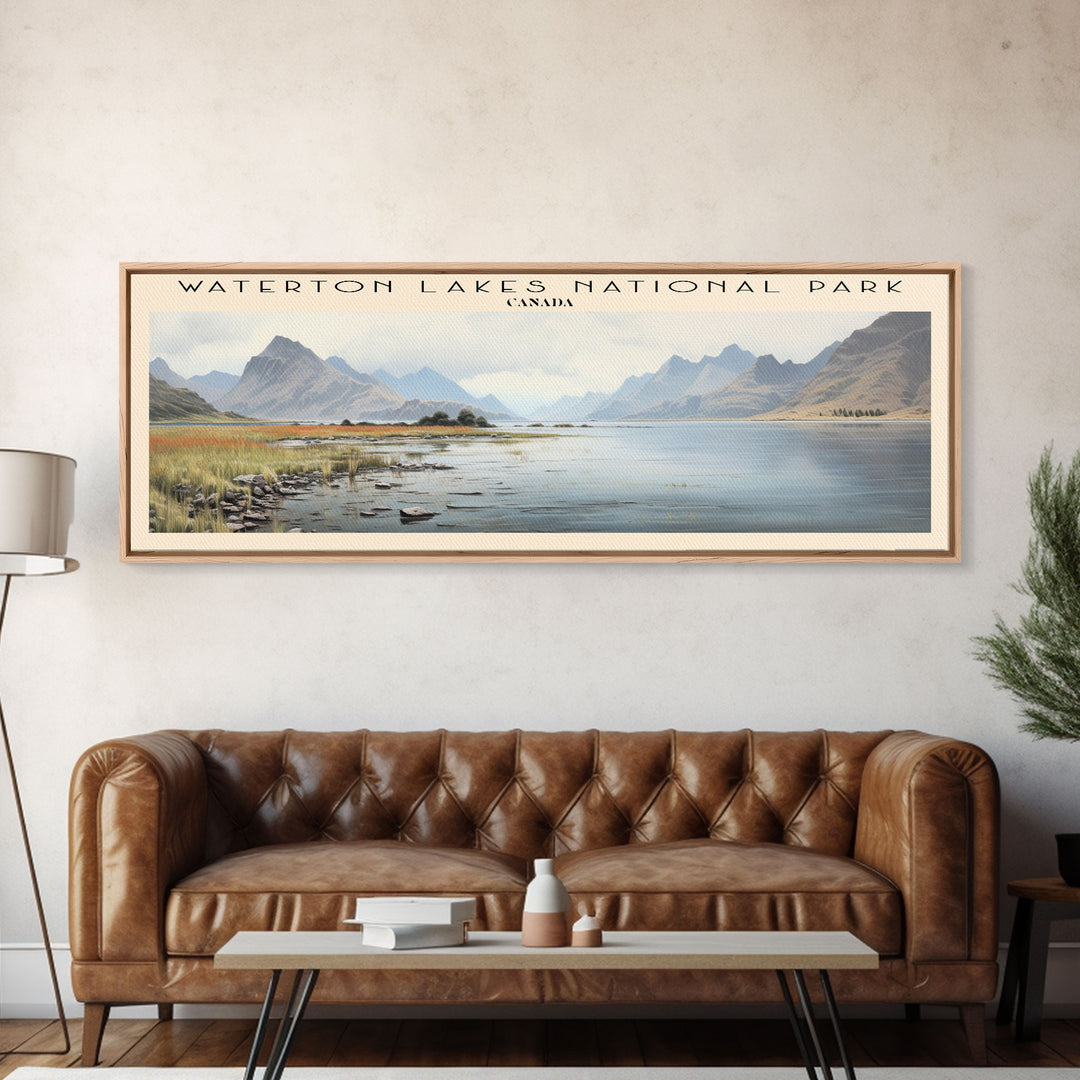 Waterton Lakes National Park Travel Print Wall Art, Travel Poster Print, Retro Style COUNTRY Home Decor, Wall Hanging, Travel Gift Idea, Unique Metal Art