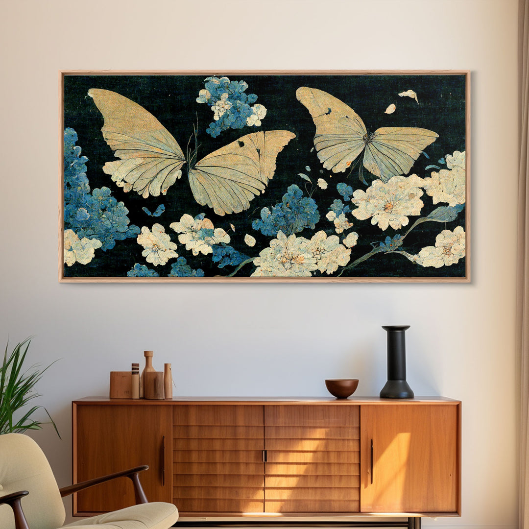 Butterfly canvas part, beautiful butterfly wall art, wall art for girls, living room art, guest room art