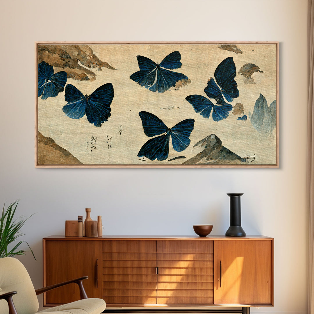 Butterfly canvas part, beautiful butterfly wall art, wall art for girls, living room art, guest room butterfly art